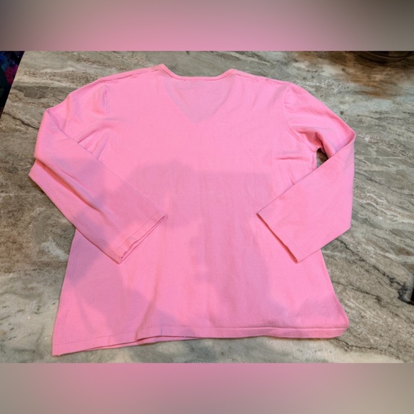 Lilly Pulitzer Pink Long Sleeve Knit Top Size L - Picture 6 of 7